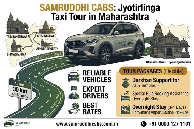 Jyotirlinga Taxi Tour in Maharashtra: Routes & Packages
